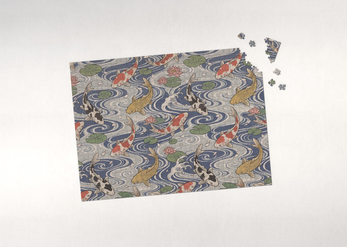 Koi Fish Pattern jigsaw puzzle - puzzle with loose pieces