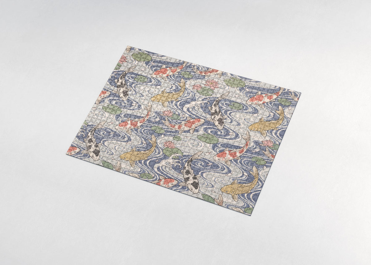 Koi Fish Pattern jigsaw puzzle - assembled puzzle