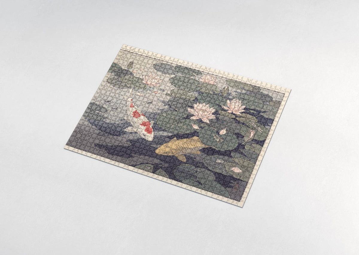 Koi Under the Lily Pads jigsaw puzzle - assembled puzzle