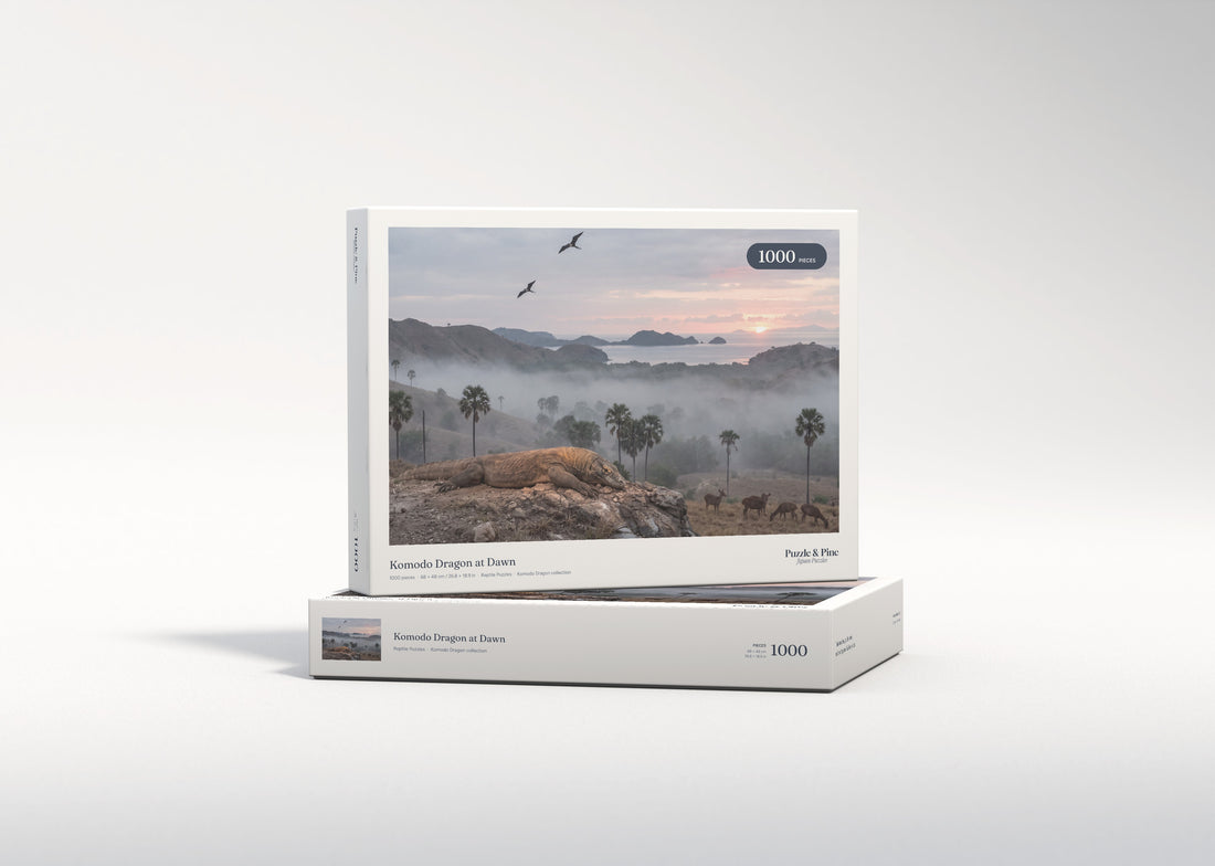 Komodo Dragon at Dawn jigsaw puzzle - gift box