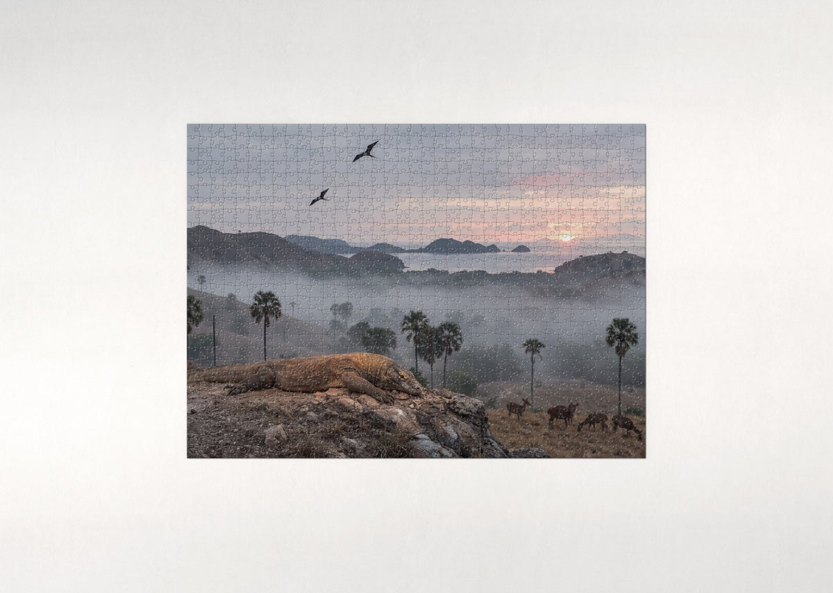Komodo Dragon at Dawn jigsaw puzzle - flat puzzle