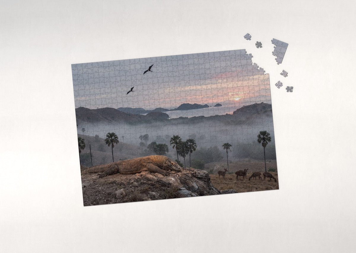 Komodo Dragon at Dawn jigsaw puzzle - puzzle with loose pieces