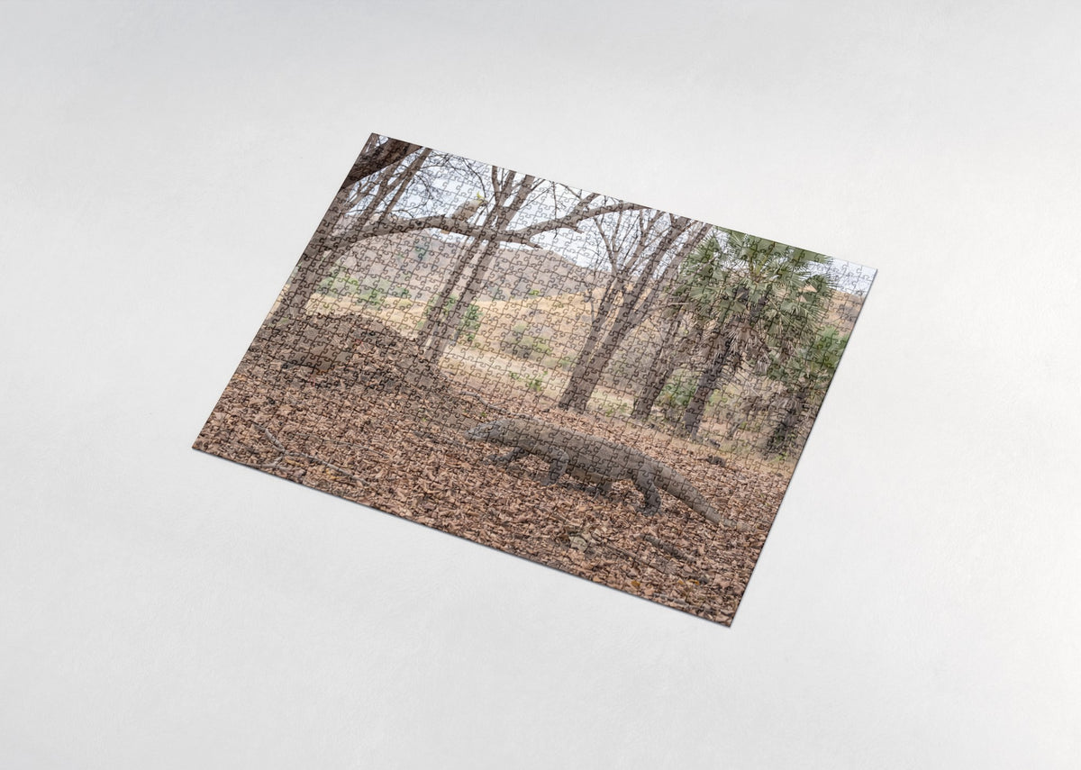 Komodo Dragon in the Dry Forest jigsaw puzzle - assembled puzzle