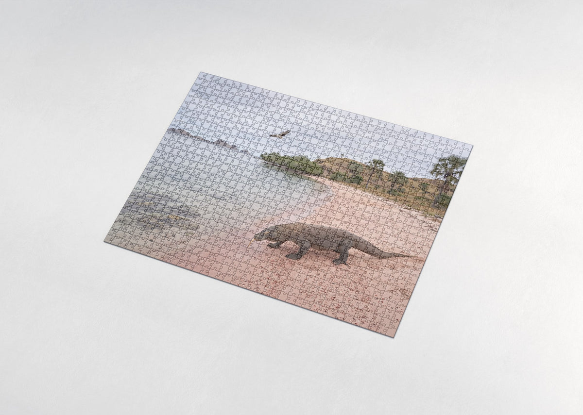 Komodo Dragon on the Island Beach jigsaw puzzle - assembled puzzle