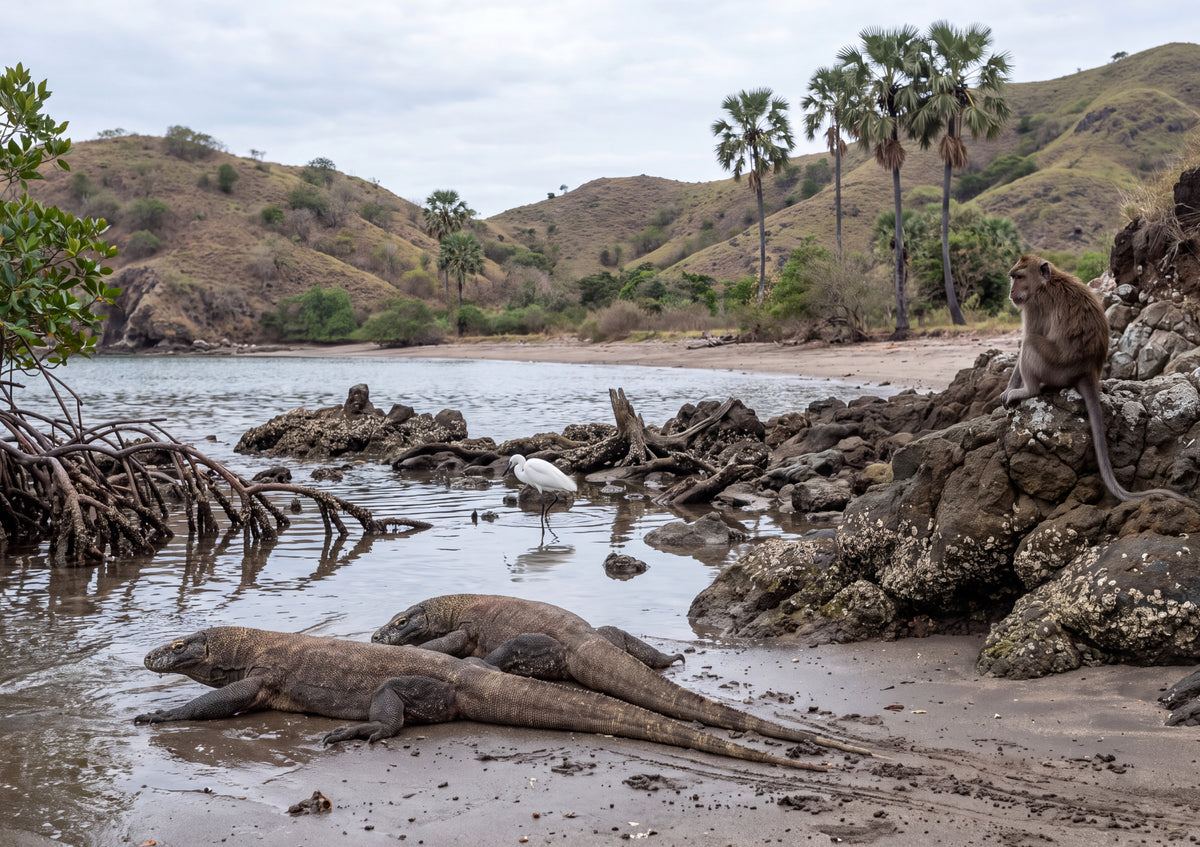 Komodo Dragons at the Water's Edge jigsaw puzzle