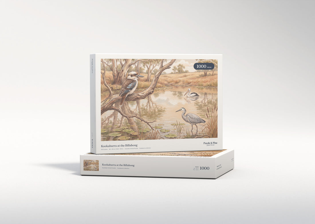 Kookaburra at the Billabong jigsaw puzzle - gift box