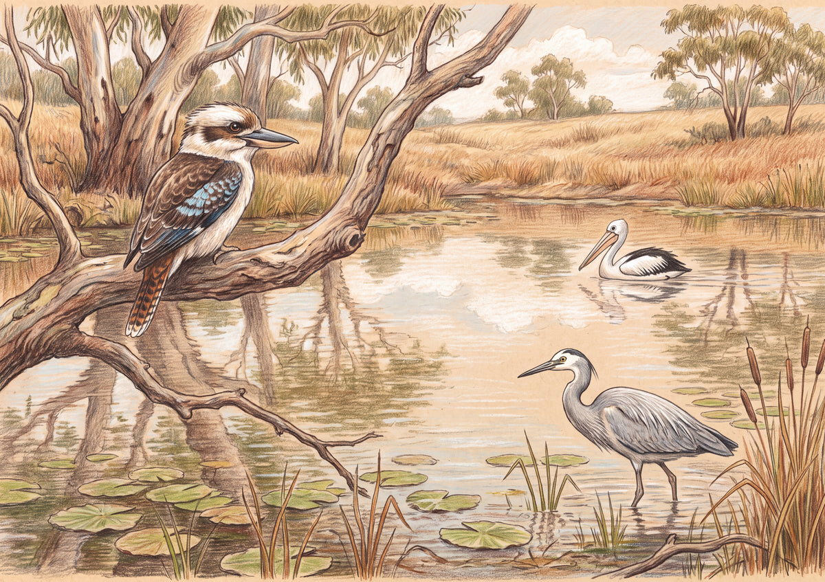 Kookaburra at the Billabong jigsaw puzzle