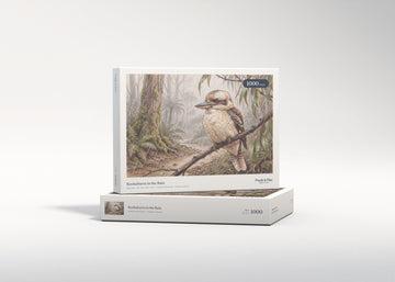 Kookaburra in the Rain jigsaw puzzle - gift box