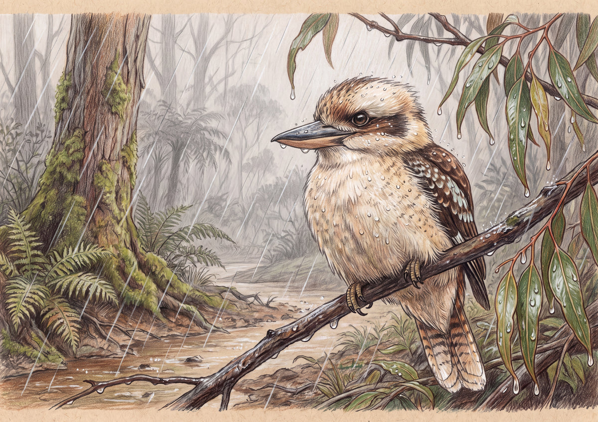 Kookaburra in the Rain jigsaw puzzle