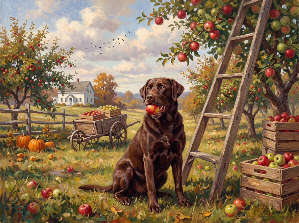 Labrador in the Apple Orchard jigsaw puzzle