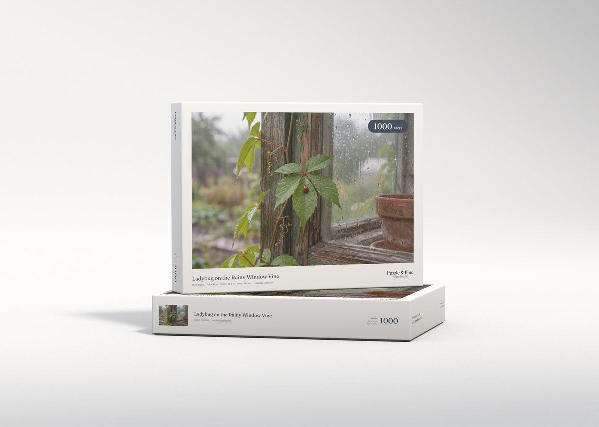 Ladybug on the Rainy Window Vine jigsaw puzzle - gift box