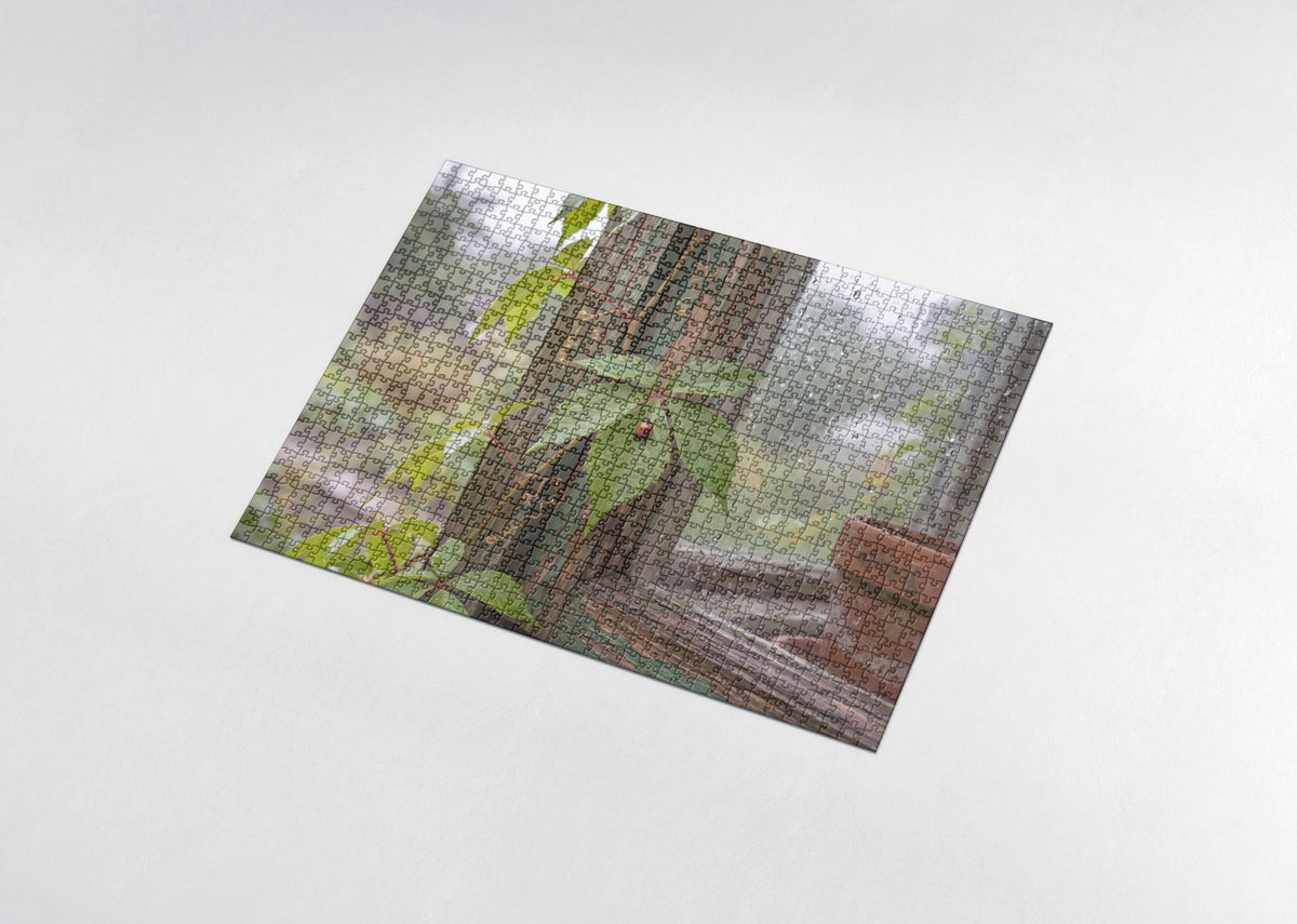 Ladybug on the Rainy Window Vine jigsaw puzzle - assembled puzzle