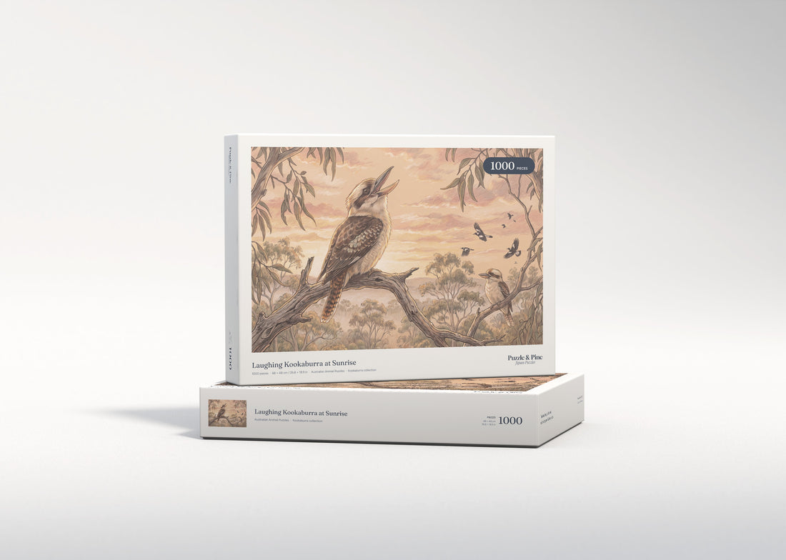 Laughing Kookaburra at Sunrise jigsaw puzzle - gift box