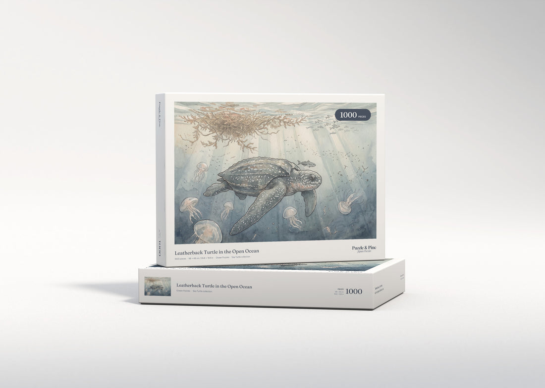 Leatherback Turtle in the Open Ocean jigsaw puzzle - gift box