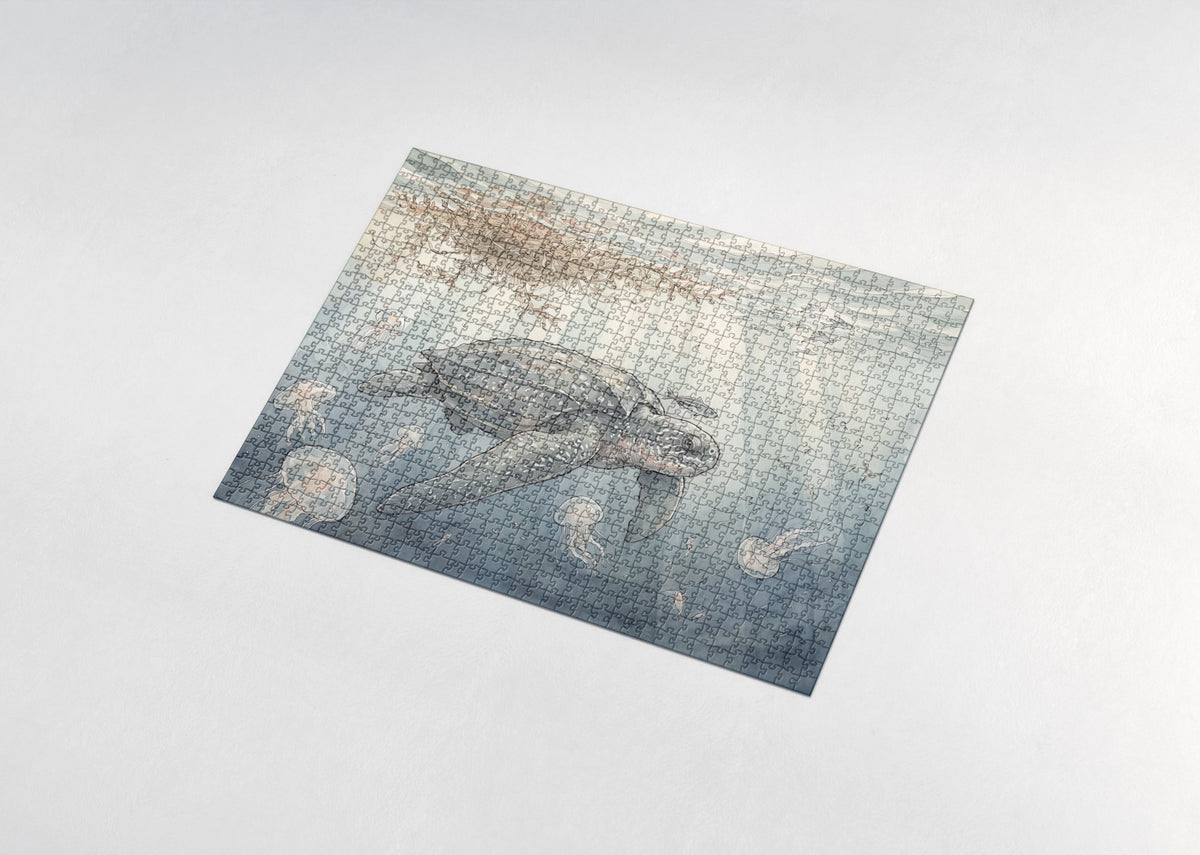 Leatherback Turtle in the Open Ocean jigsaw puzzle - assembled puzzle