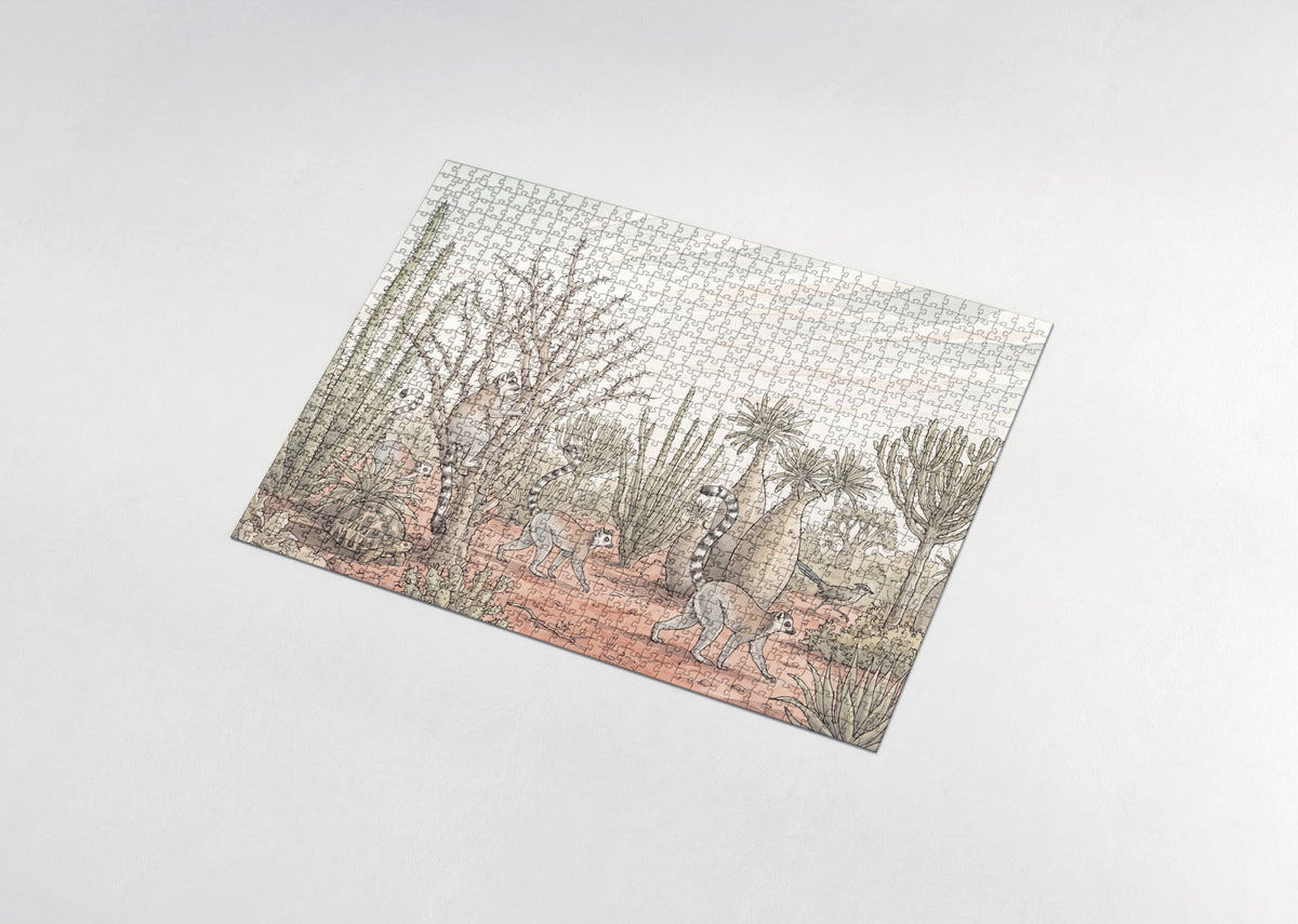 Lemurs in the Spiny Forest jigsaw puzzle - assembled puzzle