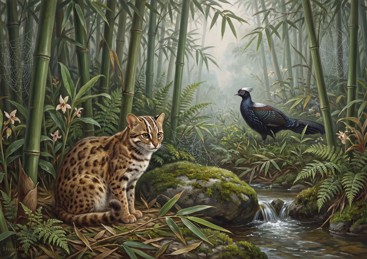 Leopard Cat in the Bamboo jigsaw puzzle