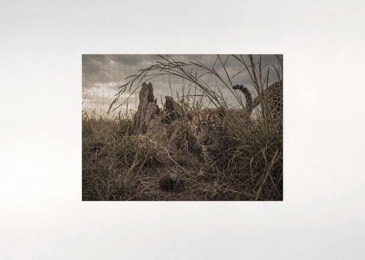 Leopard Cub in the Tall Grass jigsaw puzzle - flat puzzle
