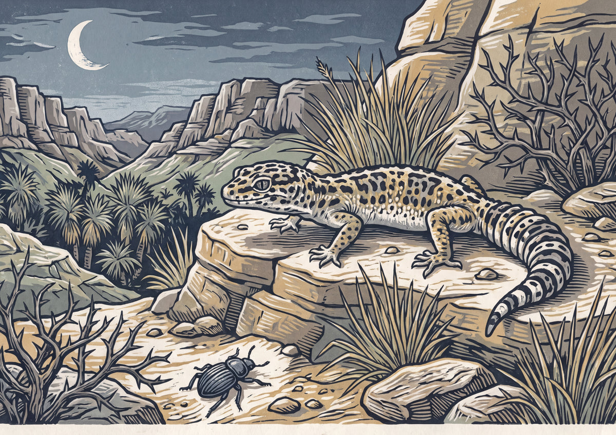Leopard Gecko on the Rocks jigsaw puzzle