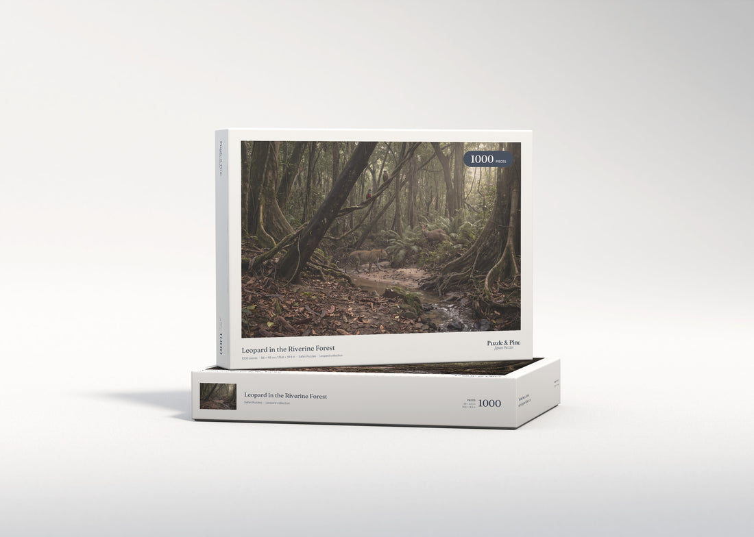 Leopard in the Riverine Forest jigsaw puzzle - gift box