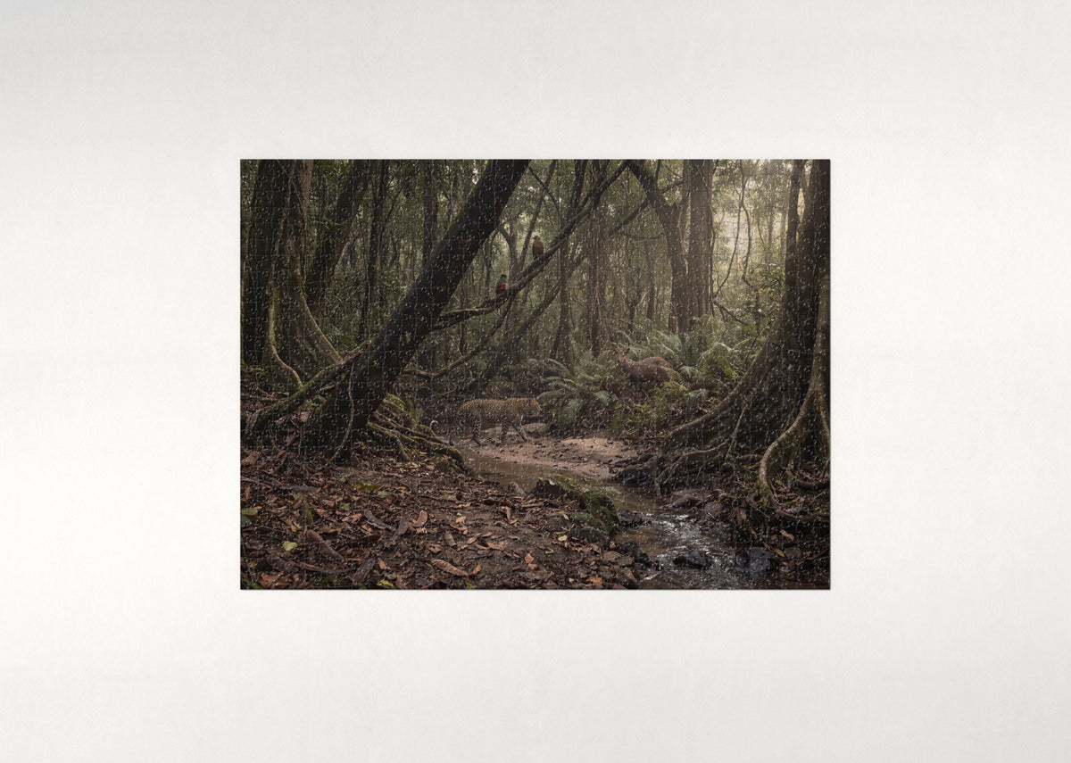 Leopard in the Riverine Forest jigsaw puzzle - flat puzzle