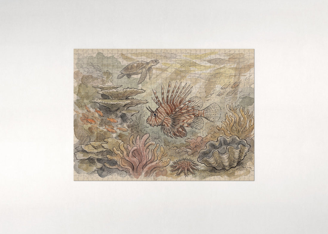 Lionfish Among the Coral jigsaw puzzle - gift box