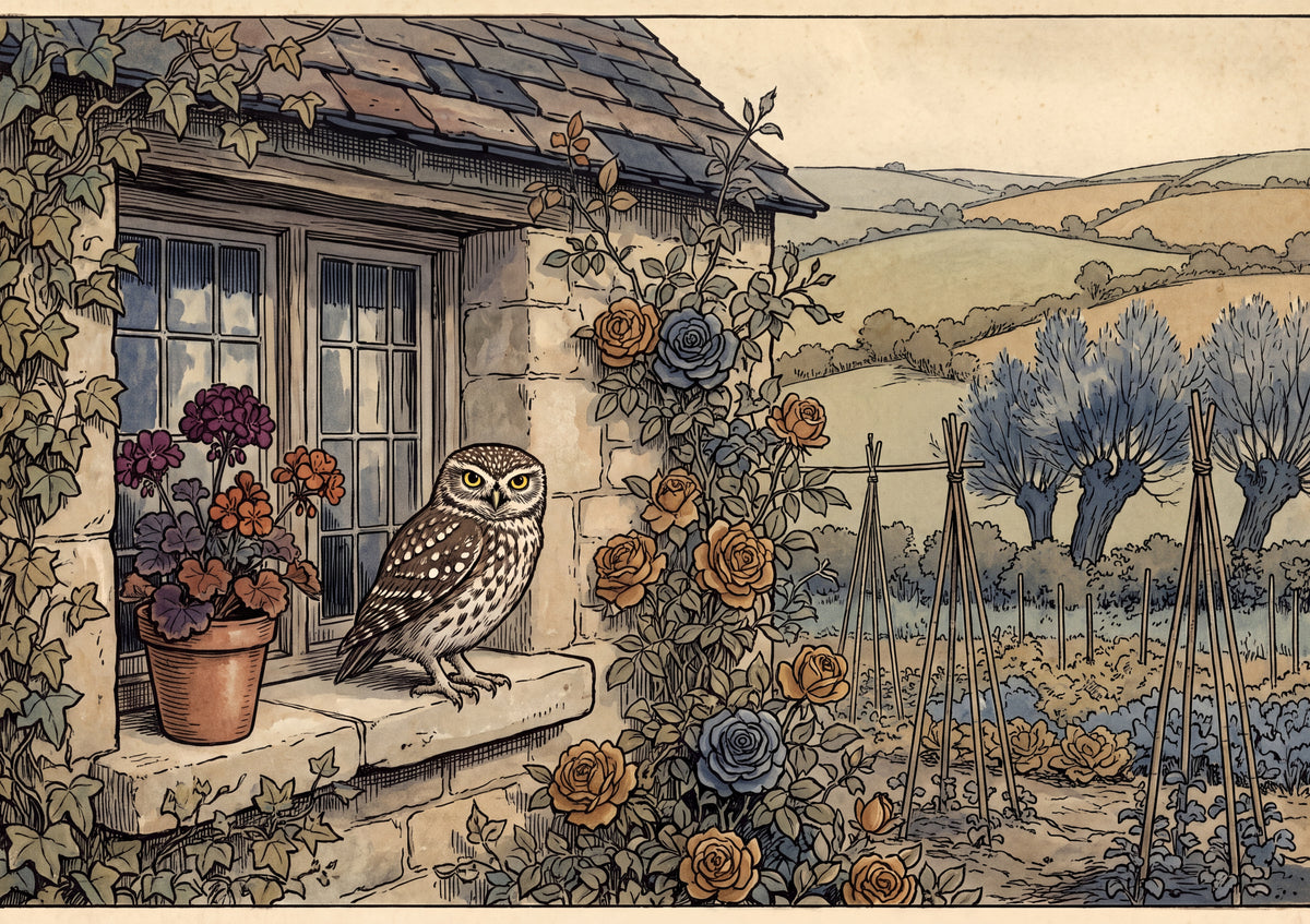 Little Owl at the Cottage Window jigsaw puzzle