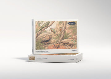 Lizards of the World Collage jigsaw puzzle - gift box