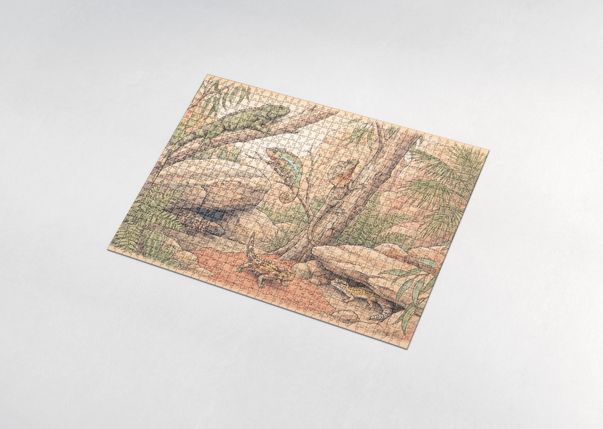 Lizards of the World Collage jigsaw puzzle - assembled puzzle