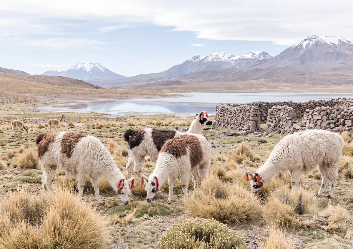Llamas in the Andean Highlands jigsaw puzzle