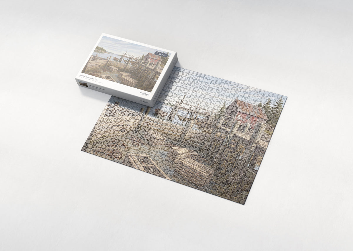 Lobster Pound at the Pier jigsaw puzzle - box and puzzle
