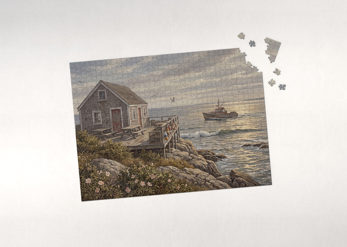 Lobster Shack by the Sea jigsaw puzzle - puzzle with loose pieces