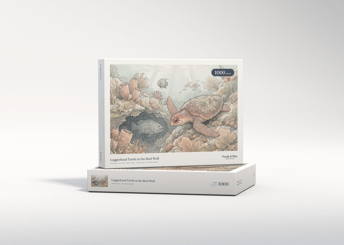 Loggerhead Turtle at the Reef Wall jigsaw puzzle - gift box