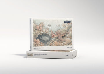Loggerhead Turtle at the Reef Wall jigsaw puzzle - gift box