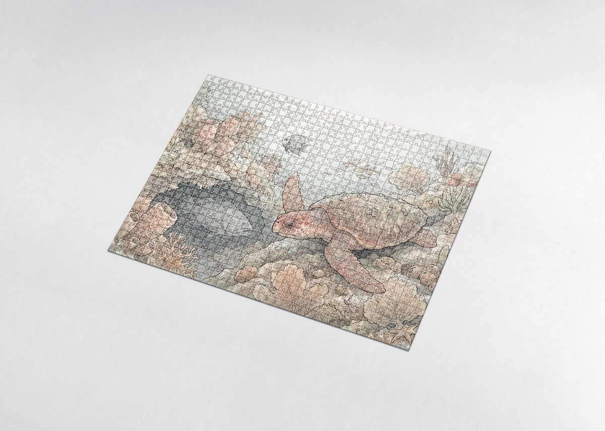 Loggerhead Turtle at the Reef Wall jigsaw puzzle - assembled puzzle