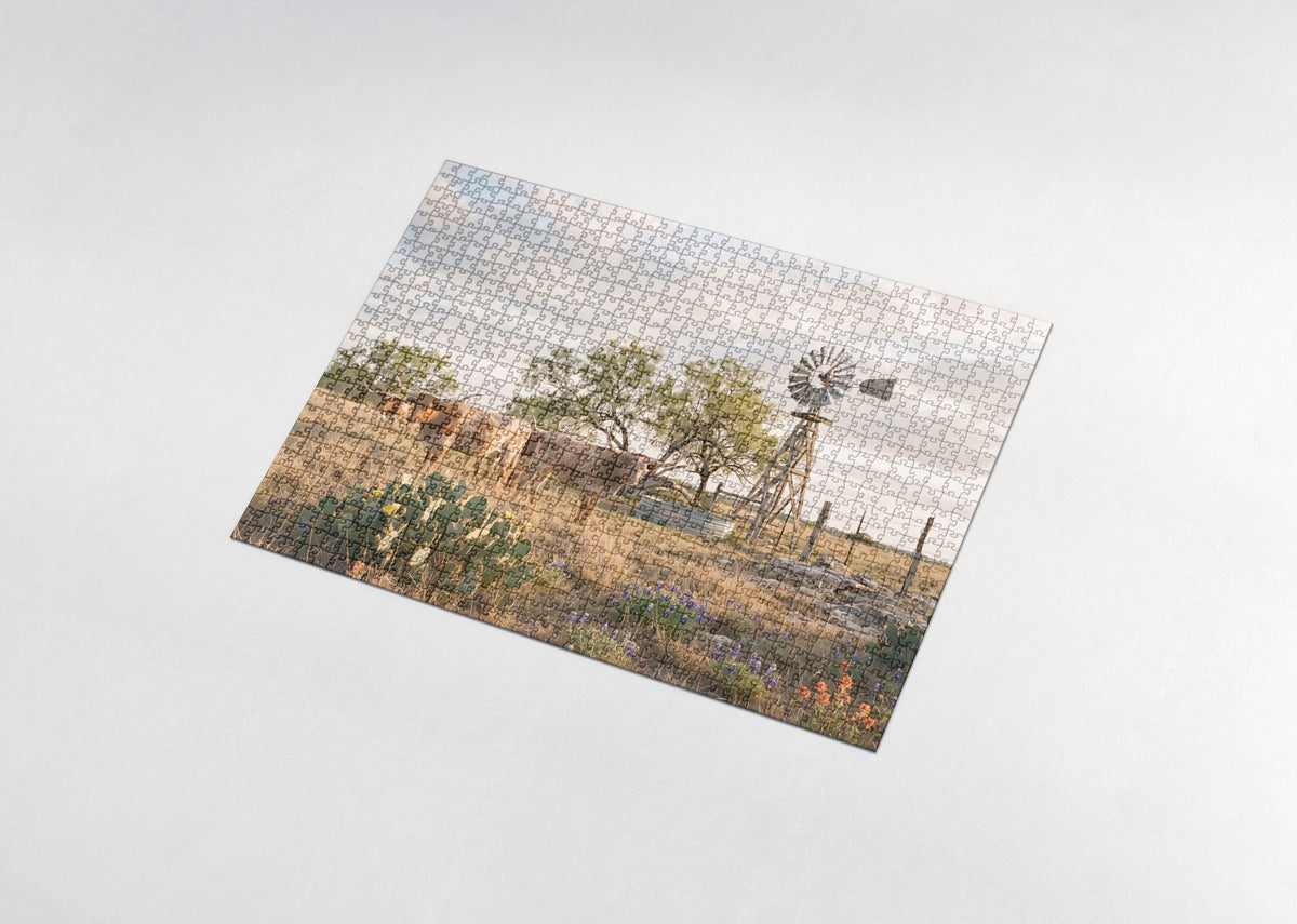Longhorn Cattle on the Texas Range jigsaw puzzle - assembled puzzle