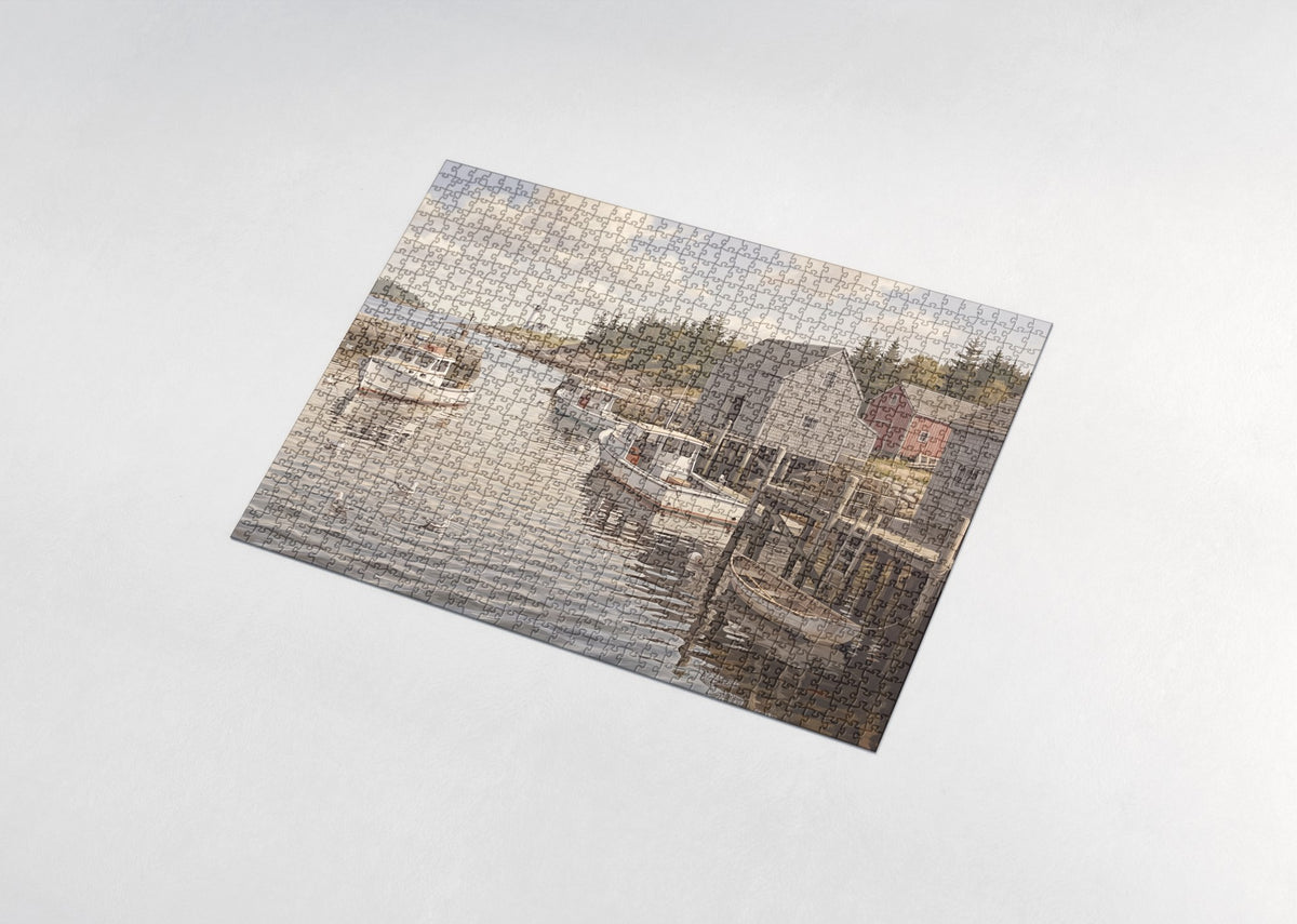 Maine Lobster Boats at the Harbor jigsaw puzzle - assembled puzzle