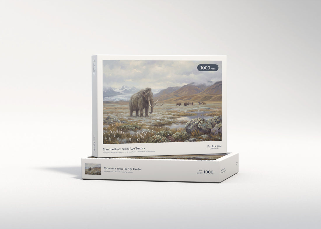 Mammoth at the Ice Age Tundra jigsaw puzzle - gift box