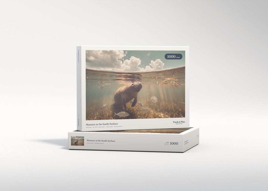 Manatee at the Sunlit Surface jigsaw puzzle - gift box