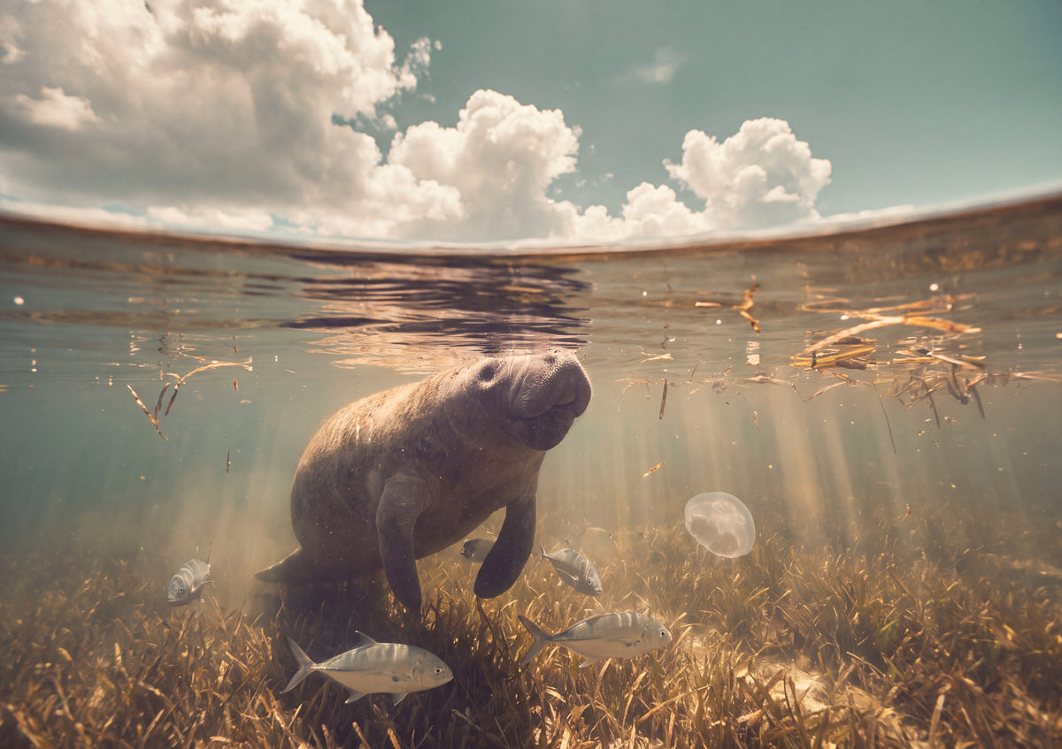 Manatee at the Sunlit Surface jigsaw puzzle