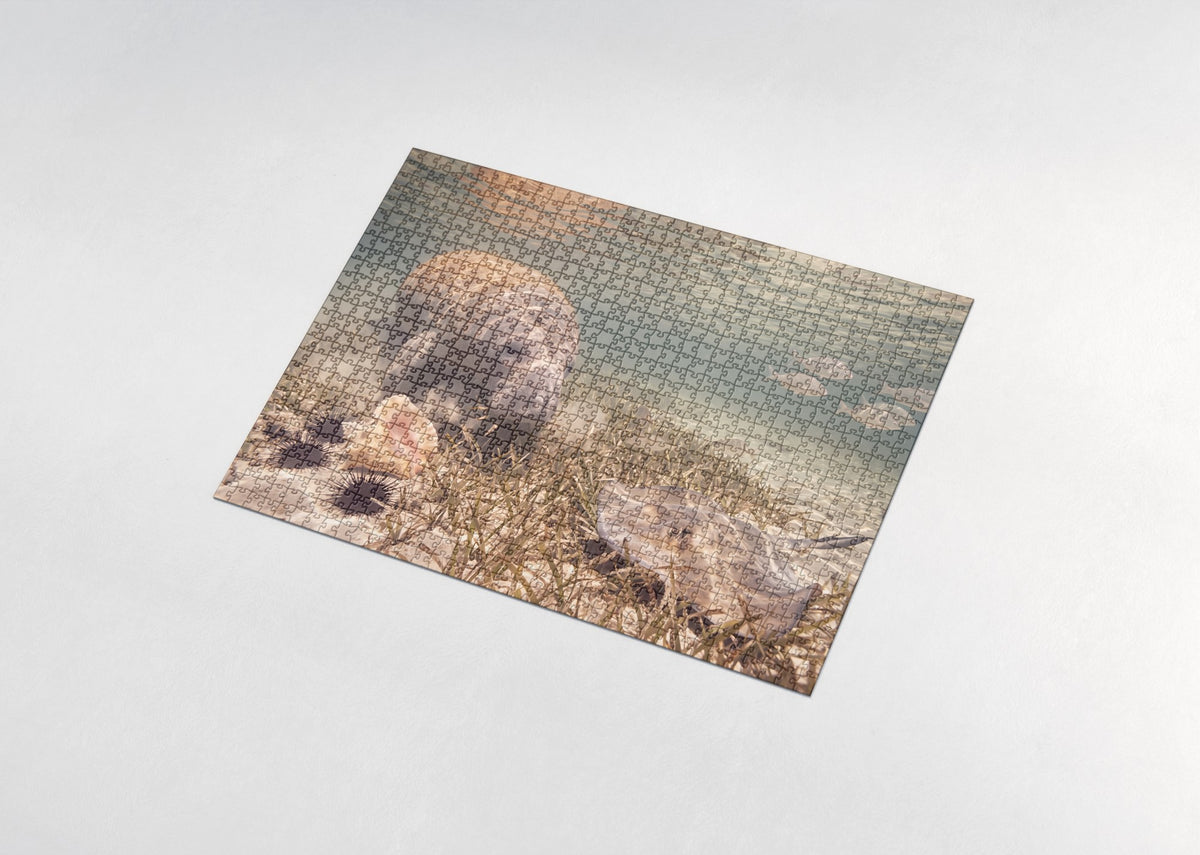 Manatee Grazing on Seagrass jigsaw puzzle - assembled puzzle