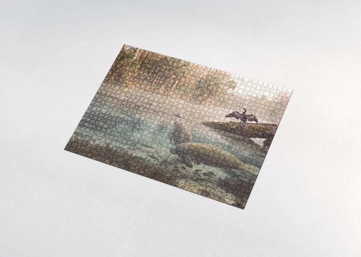 Manatees at the Warm Water Springs jigsaw puzzle - assembled puzzle