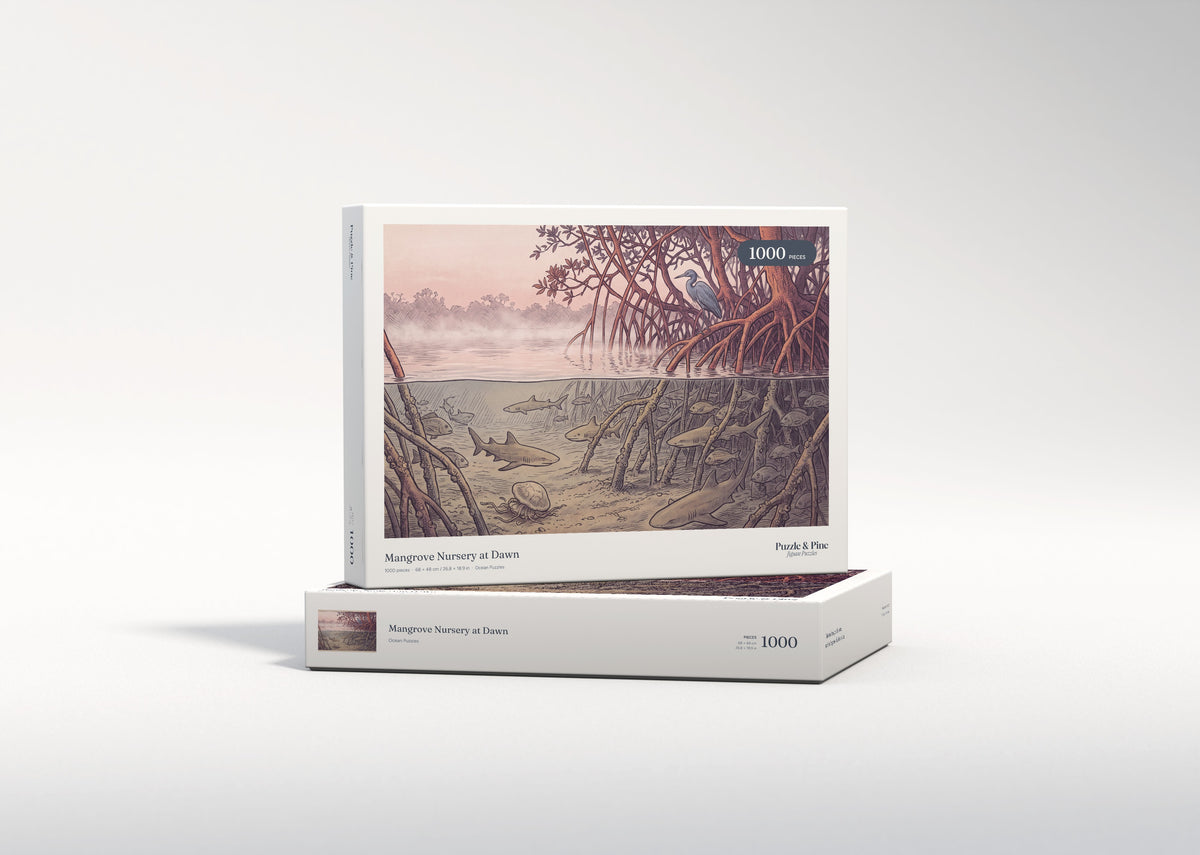 Mangrove Nursery at Dawn jigsaw puzzle - gift box