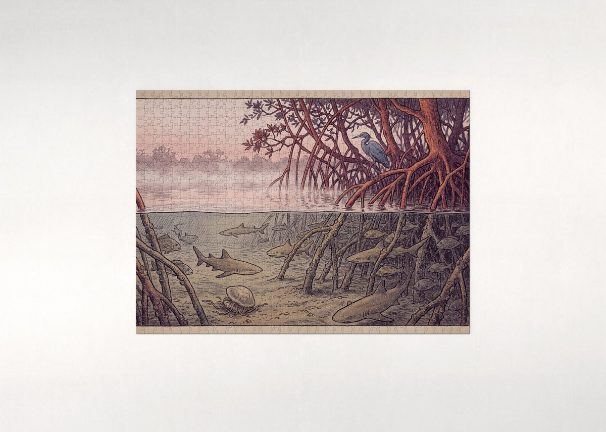 Mangrove Nursery at Dawn jigsaw puzzle - flat puzzle