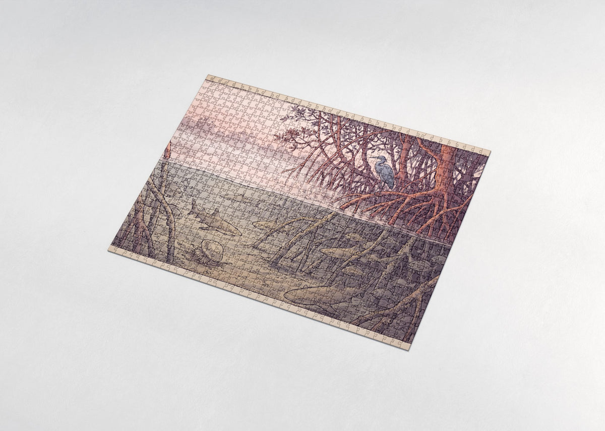 Mangrove Nursery at Dawn jigsaw puzzle - assembled puzzle