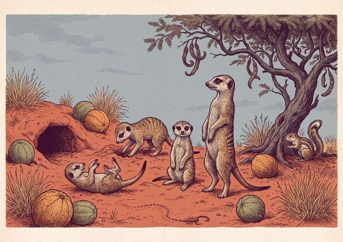 Meerkat Pups in the Kalahari Sand jigsaw puzzle