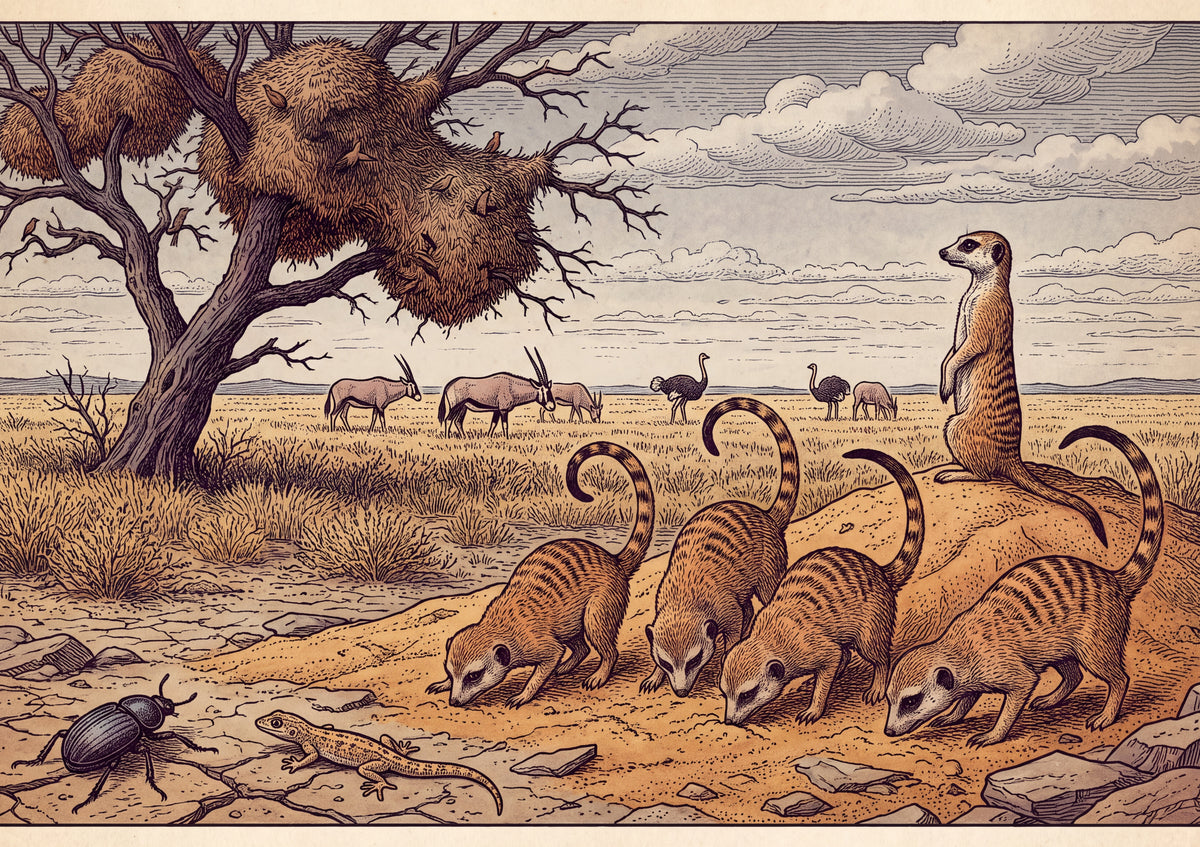Meerkats in the Kalahari Grass jigsaw puzzle