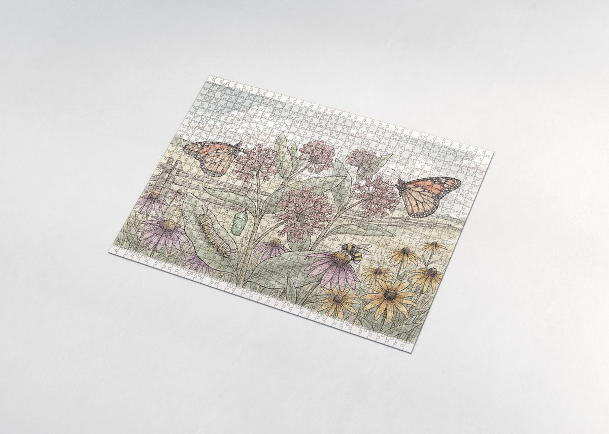 Monarch Butterflies on the Milkweed jigsaw puzzle - assembled puzzle