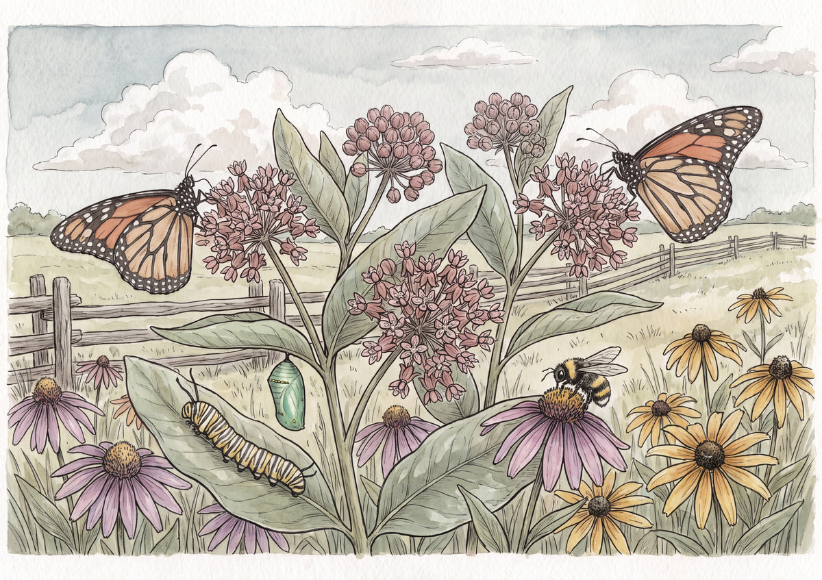 Monarch Butterflies on the Milkweed jigsaw puzzle