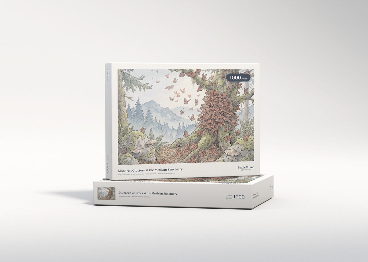 Monarch Clusters at the Mexican Sanctuary jigsaw puzzle - gift box
